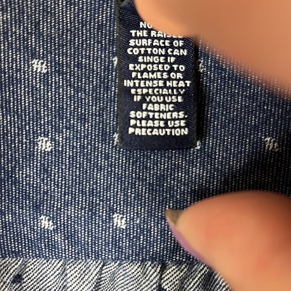 Lands End button down cotton shirt Sz 8T - Picture 5 of 10